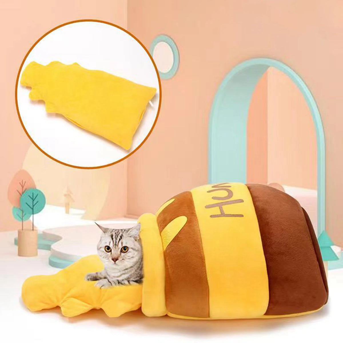 🐱 HONEY POT CAT BED

The Coziest Hideaway Your Cat Will Love