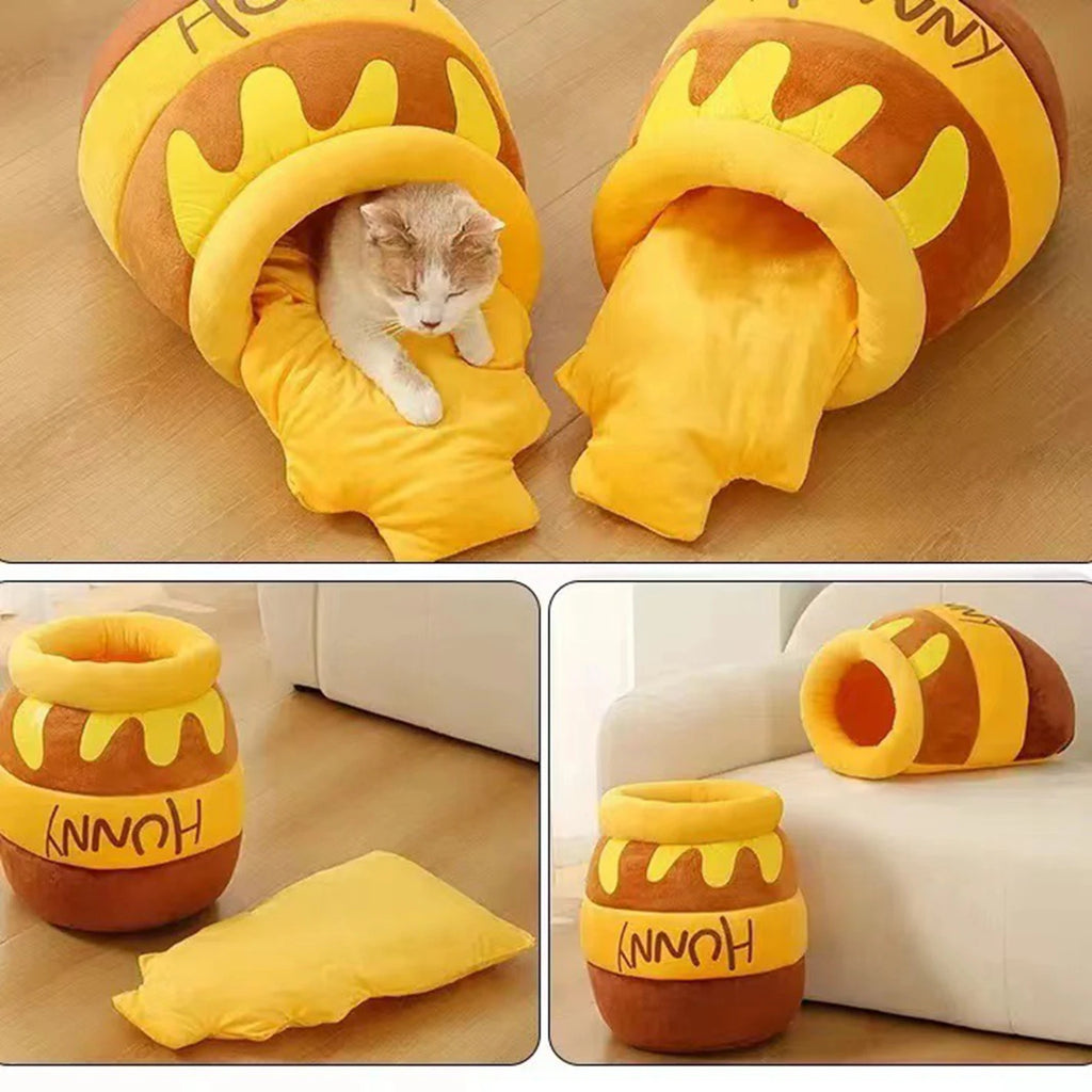 🐱 HONEY POT CAT BED

The Coziest Hideaway Your Cat Will Love