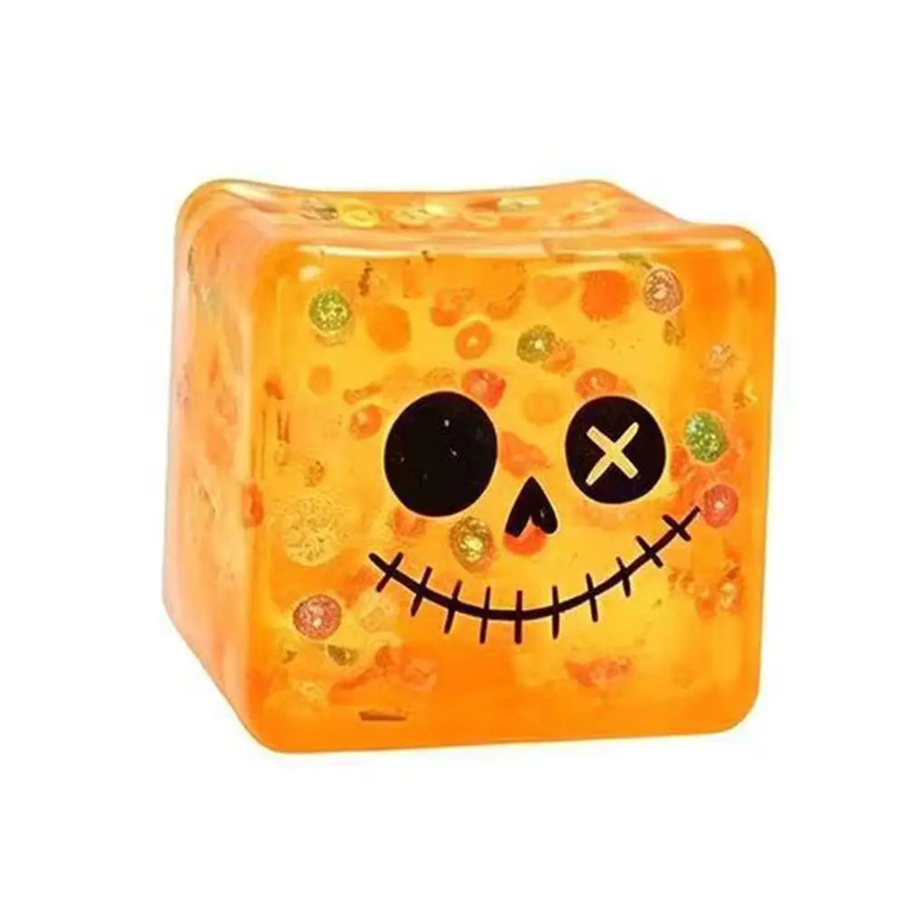 Creative Ugly Face Design Ice Cool Squishy Toy Stack One Stack Ice Cube Shape Stack One Stack Ice Cube Shape Halloween Gift