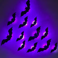 🦇 Halloween 3D Bat LED Night Light Wall Decorations - 12/24pcs