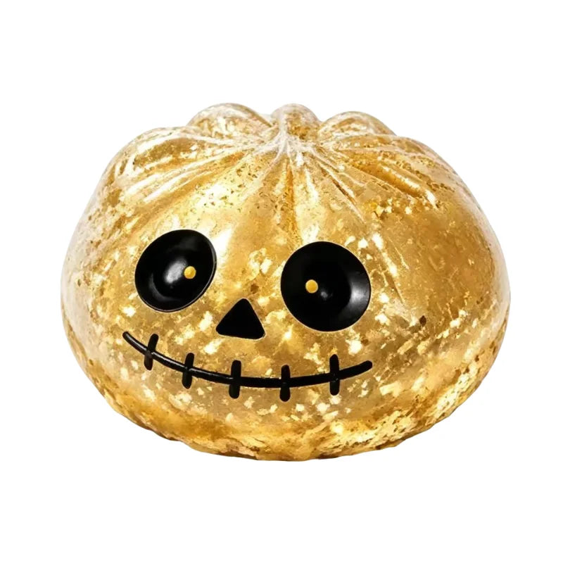 Halloween Pectin Dumpling Squishies Cute Ghost Bun Toy Slow Rising Stress Relief Fidget Toy for Kids Adults Anti-Anxiety Gif