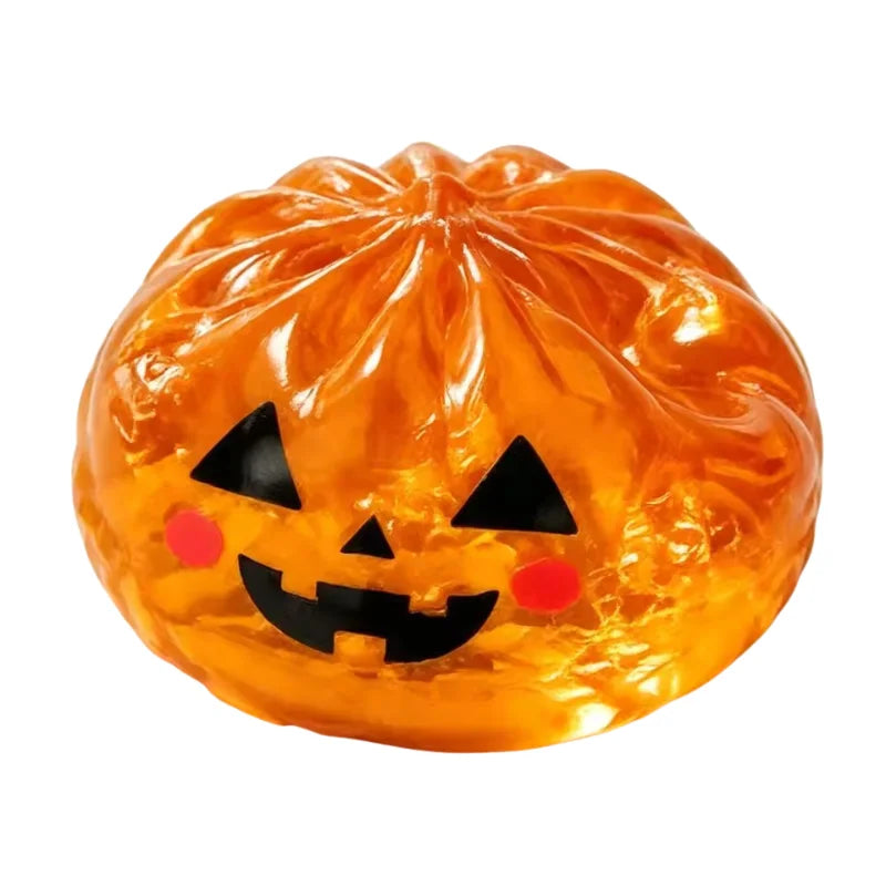 Halloween Pectin Dumpling Squishies Cute Ghost Bun Toy Slow Rising Stress Relief Fidget Toy for Kids Adults Anti-Anxiety Gif