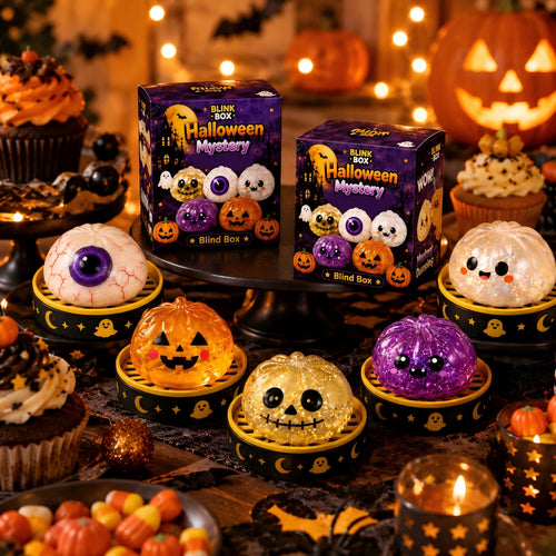 Halloween Pectin Dumpling Squishies Cute Ghost Bun Toy Slow Rising Stress Relief Fidget Toy for Kids Adults Anti-Anxiety Gif